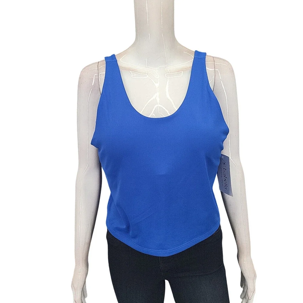 Womens Scoop Neck Active Tank Top Moisture Wicking UV Protection Size XL